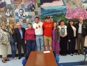 Delta Chi helps deliver new shoes to Ferrum Elementary students