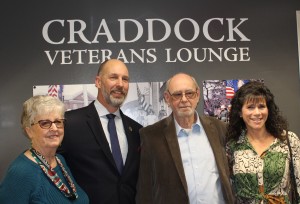 Members of the Craddock family were present for the Craddock Veterans Lounge unveiling on Veterans Day, November 11, 2019.