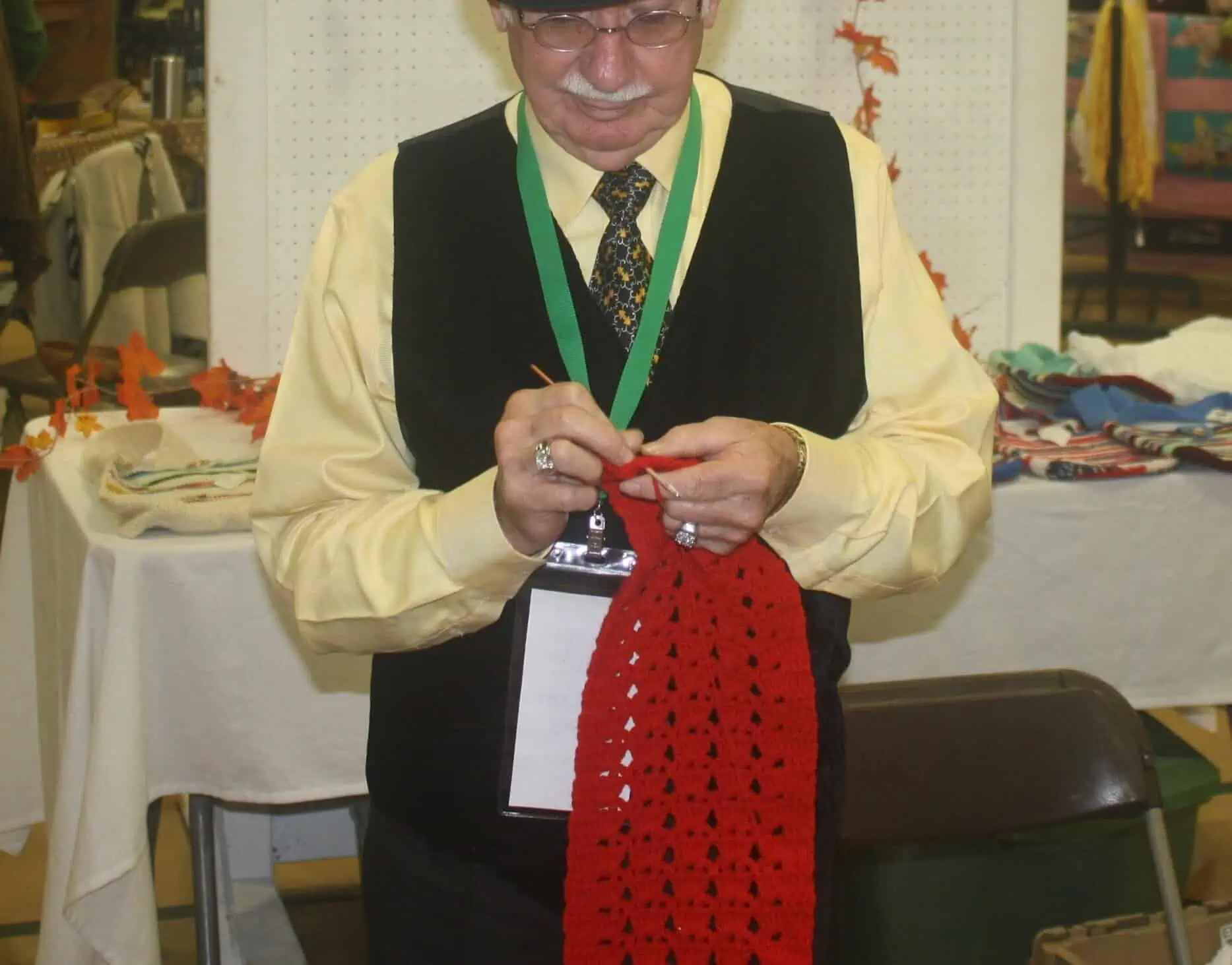 Dr. Wm Wray cricketing red scarf